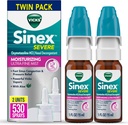 Vicks Sinex Svær Nasal Spray, Fugtgivende Ultra Fine Mist med Aloe, Decongestant Medicin, Relief fra Stuffy Næse på grund af kold eller Allergi, Nasal Congestion & Sinus Pressure Relief, 265 sprays x 2