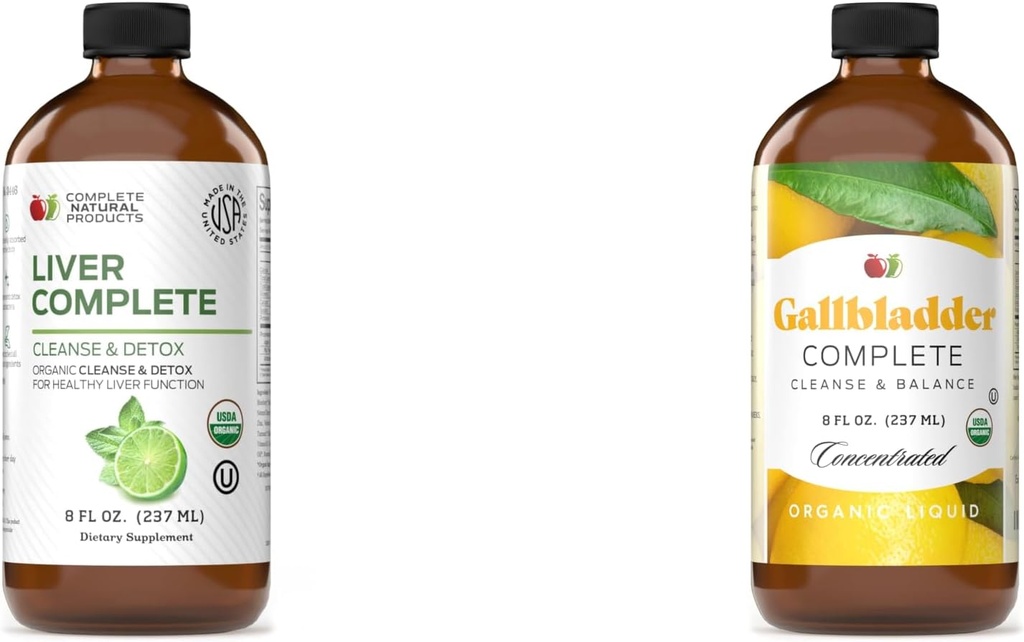 Komplette naturlige produkter Lever Komplette 8oz & Gallblære Komplette rense og balance 8oz Bundle
