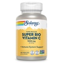 SOLARAY Super Bio Buffered C-vitamin 1000mg, Two-Stage, Timet Release C-vitamin med bioflavonoider, immunsupportsupplement - Høj Absorption, Vegan, 60 dages garanti, 50 Servere, 100 VegCaps