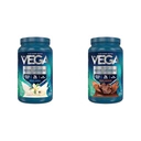 Vega Protein & Greens Bundle, Chokolade + Vanilla (25 Servering Hver) - Plant baseret Protein Powder, Keto- Friendly, Gluten Free, Non Dairy, Vegan, Non Soy, Non GMO, Lactose Free
