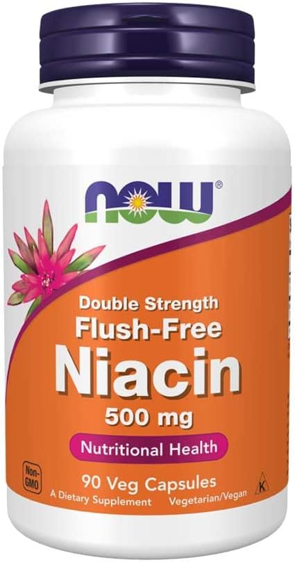 Now Foods - Niacin Flush- Free Double Strength 500 mg. - 90 Vegetabilske kapsler