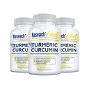 Forskning Verificeret gurkemeje - med BioPerine, Curcumin C3 Complex - Vegan - Made in USA - 180 Kapsler - Made in USA
