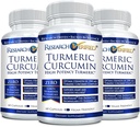 Forskning Verificeret gurkemeje - med BioPerine, Curcumin C3 Complex - Vegan - Made in USA - 180 Kapsler - Made in USA
