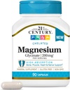 21. Century Magnesium Glycinat 200 mg kapsler per servering, 90 Tælling