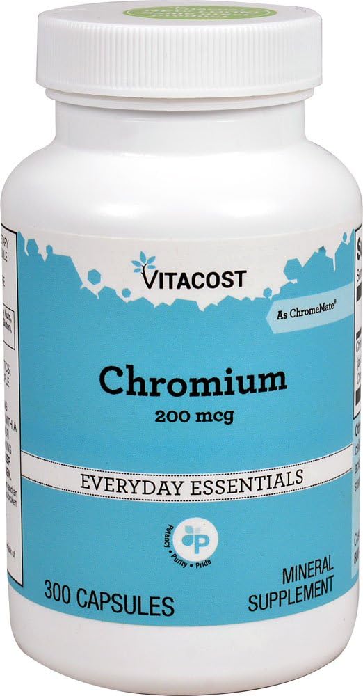 Vitacost GTF Chrom Polynicotinat som ChromeMate - 200 mcg - 300 kapsler