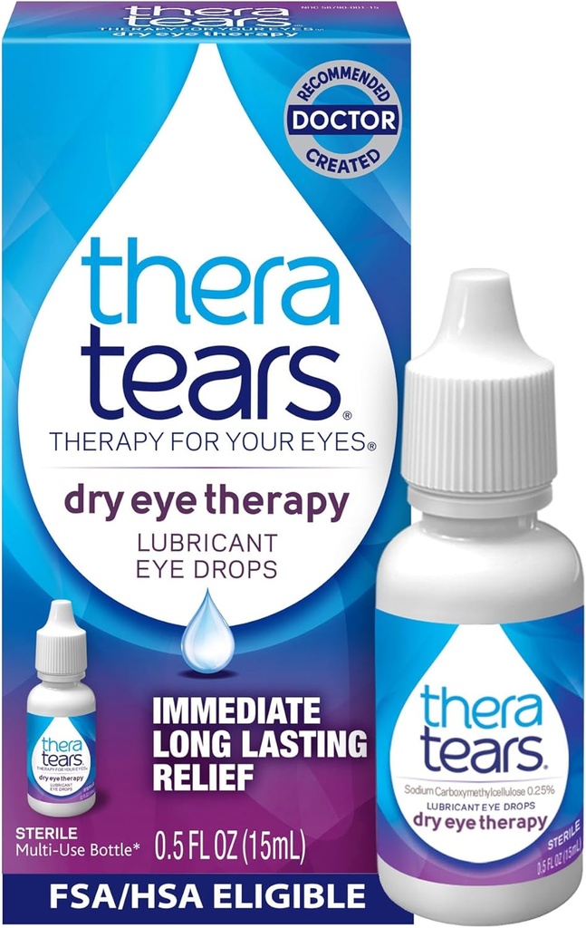 TheraTears Tør Øjenterapi Øjendråber til tørre øjne, 0.5 Fl Oz