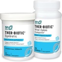 Klaire Labs Ther- Biotic Synbiotic Probiotic (30 kapsler) + Vital- Zymes fordøjelsesfremmende enzymer Bundle (120 greve) - Low- FODMAP Probiotic Supplement + fordøjelsesstøtte enzymer - 2 produktsæt