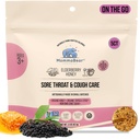 Mommabear Organics Håndlavede Kids Hoste Lollipops - Natural Sore Throat Relief & Hough Drop Suckers for Kids 3 + - Elderberry Bits, Honey & Organic Flavors - Tightly Sealed for Freshness, 5pc