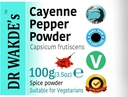 DR WAKDE 's Cayenne Pepper Powder (Capsicum frutescens) - 100g (3.5oz) Beeg 124; Pure, Raw & Tørred Powder Б124; Ayurvedic Herb Б124; Vegan Б124;