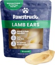 Pawstruck Natural Lamb Øre Chew Treats for Small & Medium Dogs - Sund, lav fedt, Ingen kunstige konserveringsmidler, Enkelt Ingredient, Meget fordøjelig - 10 Greve - Packaging May Vary