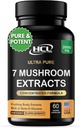 Mushroom supplement Ekstrakter af Lions Mane Cordyceps Chaga Reishi Tyrkiet Tail Maitake Shiitake kapsler - naturlige vitaminer mineraler Antioxidanter supplement - Made in USA