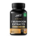 Mushroom supplement Ekstrakter af Lions Mane Cordyceps Chaga Reishi Tyrkiet Tail Maitake Shiitake kapsler - naturlige vitaminer mineraler Antioxidanter supplement - Made in USA