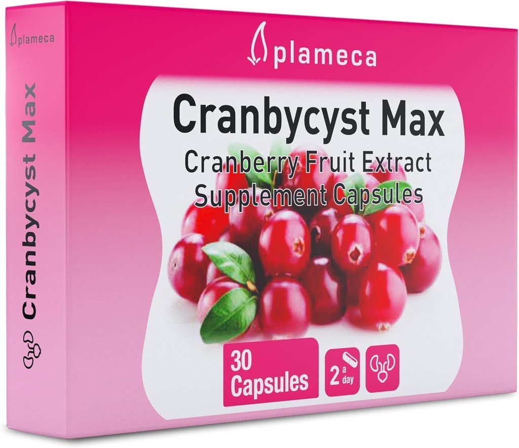 Cranbycyst Max - UTI Behandling af kvinder - 9 Briller af Cranberry Juice i 1 Servering - Sukkerfri Cranberry piller - Urinary Tract Health Support & UTI Protection - 30 CT