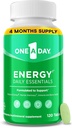 One A Day Energy Daily Essentials Multivitamin, Energy Supplement til støtte Mental Alerness og immunforsvar med vitaminer A C, D, E, zink og koffein, 120 Tæl