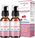 GreenPeople Magnesium Glycinate Flydende Sprøjte 400mg - Magnesium Kalium tillæg med Magnesium Malat Vitamin D3k2, B6 til rolig støtte, Muskel, Knogler & Søvnstøtte 4 Fl Oz