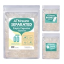 Vegansk Separated Tomme Kapsler Størrelse 00 (200 Tæl), HPMC Pille Kapsler Tomme for DIY Supplement Fyldning