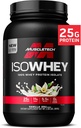 MuscleTech ISO Whey Isolate Protein Powder, Vanilla - Post Workout Gym tillæg for Lean Muscle Gain, Body Building Weight Gainer & Recovery - 25g Protein, BCAA, EAA & 0 Tilføjet sukker - 2lbs