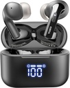 TOZO T20 Trådløse Earbuds Bluetooth hovedtelefoner 48,5 timer Playtime med LED Digital Display, IPX8 Vandtæt, Dual Mic Call Støj Annullering 10mm Broad Range højttalere med trådløst opladning sag