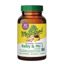 MegaFood Baby & Me 2 Prenatal Prebiotika og Probiotika til Kvinder & Udvikling Baby med 30 Millioner CFU, Vegetarisk og ikke-GMO, 60 Caps (30 Servere)