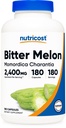 Nutricost Bitter Melon 600mg (2,400mg Ækvivalent), 180 Kapsler - Gluten Free, Non- GMO