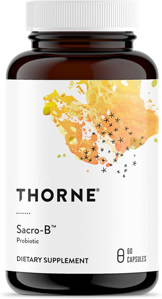 THORNE - Sacro- B Probiotic - Support Gut Health, immunfunktion & Forstoppelse Relief Probiotika * - Gluten- Free Health Support * - 60 kapsler