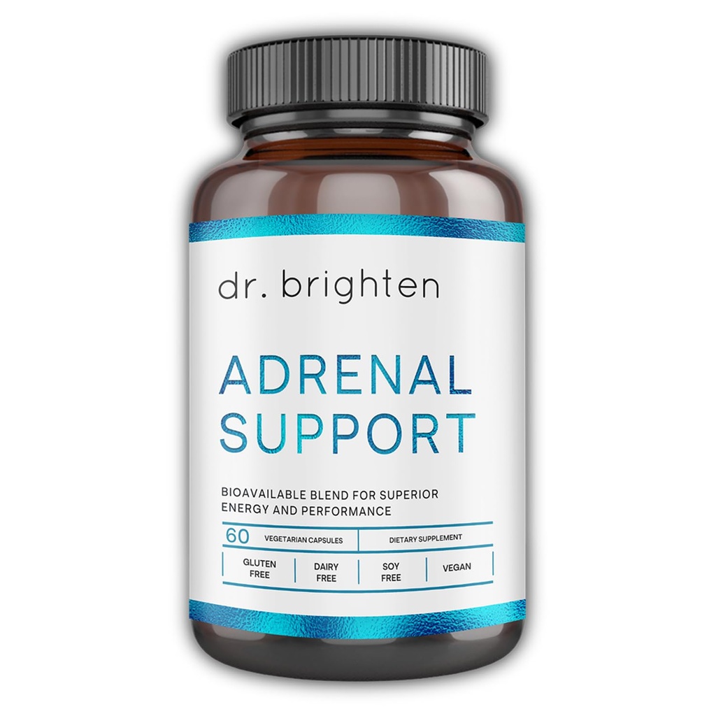 Dr. Brighten Adrenal Support - Kosttilskud med Ashwagandha til at støtte sunde energiniveauer og stress respons