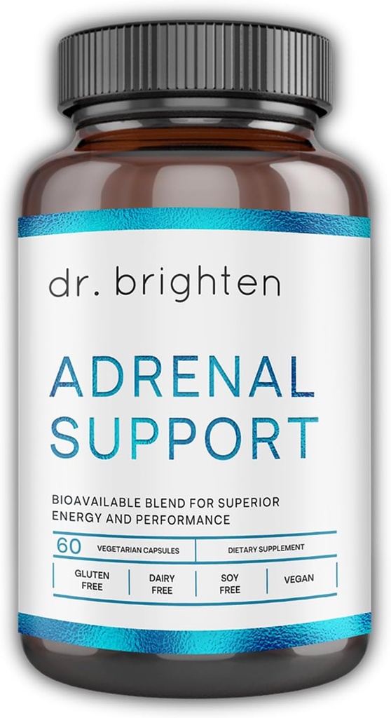 Dr. Brighten Adrenal Support - Kosttilskud med Ashwagandha til at støtte sunde energiniveauer og stress respons