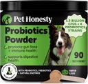 Pet Honess All- Natural Probiotic & Pumpkin Powder Dog Supplement - Prebiotika, Probiotika, Enzymer & Antioxidanter for Sund Gut Flora, Fordøjelse & Immunitet (90 Scoops)