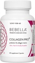 Bebella Collagen Pro- Probiotika & Collagen Peptider I Forbedre Gut & Skin Barrier Reducerer inflammation, understøtter sund hud, hår & negle w / Zink VIT C Hyaluronsyre 60 kapsler