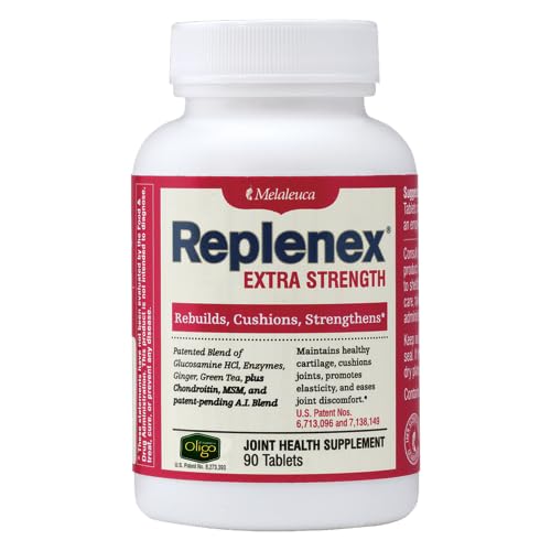Melaleuca Replenex Genopbygger fælles sundhed. Glucosamin. Calcium. (90 tabletter)