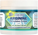 Arginin Circulations Cream 4 oz - Menthol, L Arginin & L Citrullin Lotion - Understøtter sunde ben & krop blodgennemstrømning - Hele familie produkter