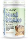 Fit & Lean Meal Shake, Fat Burning Meal Erstatning, Protein, Fiber, Probiotika, Kaffe Crumb Cake, 1lb, 10 Servere pr Container