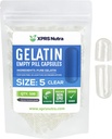 XPRS Nutra Størrelse 5 Tomme kapsler - 500 Tæl meget lille Tomme Gelatine kapsler - Piller selv Capsule Fyldning - Fyldelig Pille Gel Caps til Do- It- Yourself Vitamin Kosttilskud
