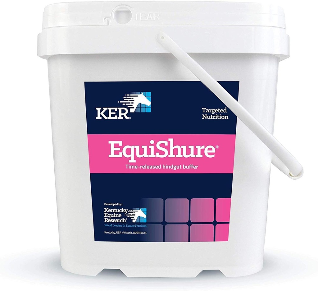 Kentucky Equine Research EquiShure: Time- Release Hindgut Buffer til heste, 7,2 kg (120 Servere)