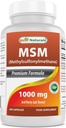 Bedste Naturals MSM 1000 mg 180 kapsler