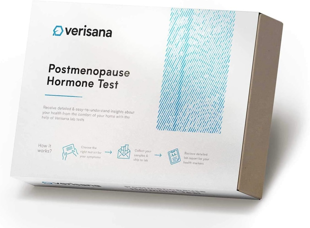 Postmenopause Test - Måler Estradiol og Progesteron - Nem på hjemmet Saliva Hormone Test - CISL-Certified Lab - Verisana Lab