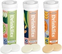 Drinklits Daily Hydration Variety Pack (3) Tube Bundle konsekvente 124; Ginger- Lime + Lemon- Lime + Orange Beeg 124; Electrolyte Tablets - 0g Sugar - Great Taste Yep 124; 30 Servering - 10 tabletter Per Tube
