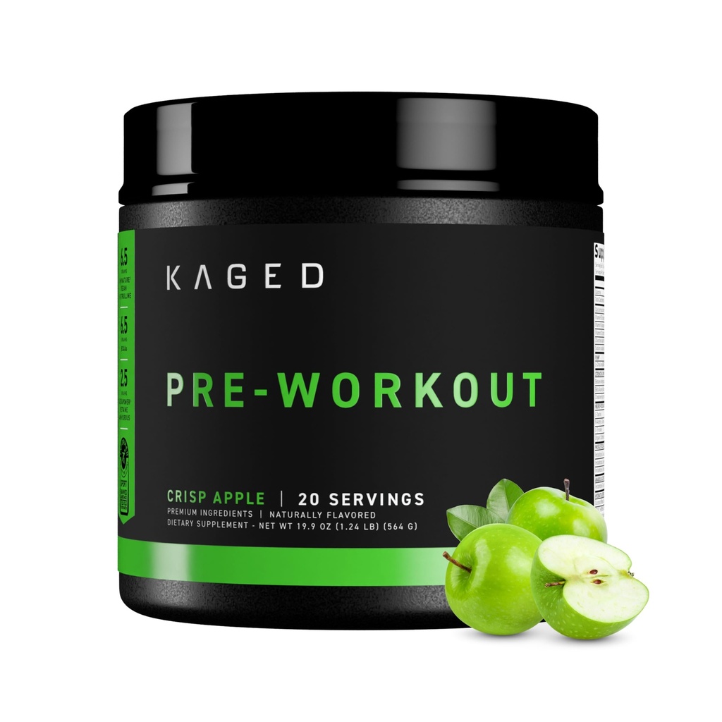 Kaged Original Pre Workout Pulver Buddy 124; Krisp Apple Buddy 124; Pre- Cated Buddy 124; Formuleret med Creatin, Beta Alanine, Pure Koffein Buddy 124; 20 Serveringer
