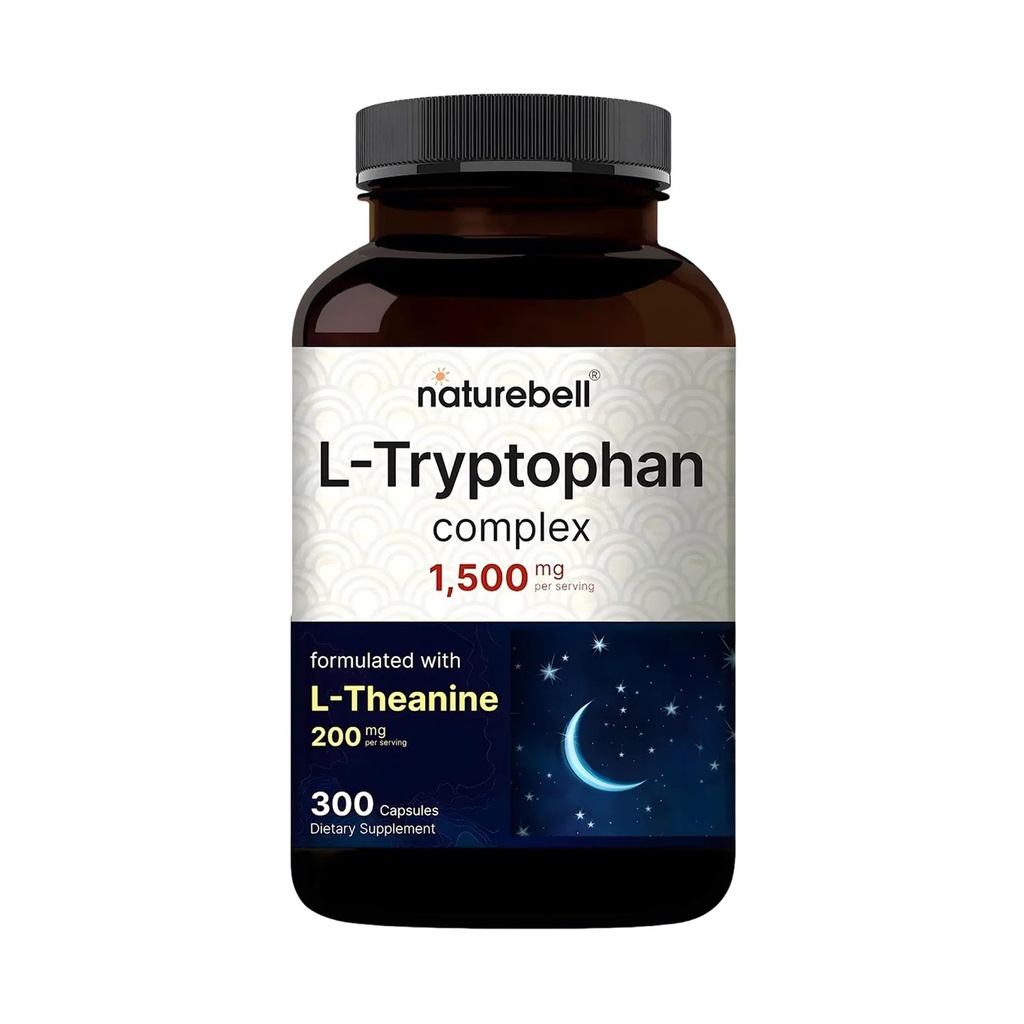 NatureBell L Tryptophan 1300mg med L Theanine 200mg, 300 Kapsler