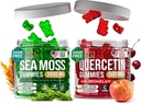 Quercetin Gummies + Irish Sea Moss Gummies - Immunsupport Gummies - Irish Sea Moss Bladerwrack Burdock Root & Quercetin med C-vitamin - 60 Seamoss Gummies, 60 Quercetin med Zink Gummies