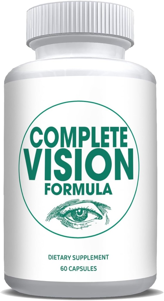 Pure Eye Health Vitamin & Mineral Kosttilskud til voksne I 124; # 1 Komplet forskning Vision Formel w / Bilberry, Lutein, Zeaxanthin, Lycopene, Resveratrol I 124; Understøtter Eye Strain, tørre øjne 60 kapsler