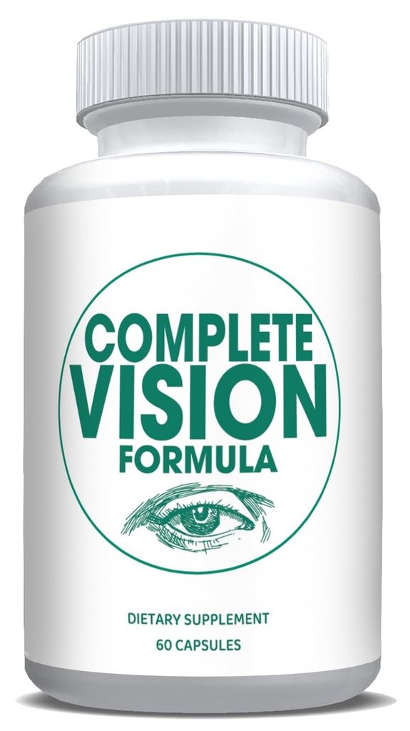 Pure Eye Health Vitamin & Mineral Kosttilskud til voksne I 124; # 1 Komplet forskning Vision Formel w / Bilberry, Lutein, Zeaxanthin, Lycopene, Resveratrol I 124; Understøtter Eye Strain, tørre øjne 60 kapsler
