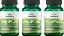 Swanson FemFlora - Feminin probiotisk supplement Support Flora of The Mouth, GI Tract og Vagina - Probiotika til kvinder med 9 milliarder CFU Per Capsule - (60 kapsler) (3 Pack)