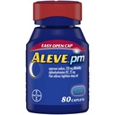Aleve PM kapsler, hurtig fungerende sovestøtte og smertelindring for hovedpine, muskelaches, non- Habit Danning 220 mg Naproxen Natrium og 25 mg Diphenhydramin HCl kapsler, 80 tal