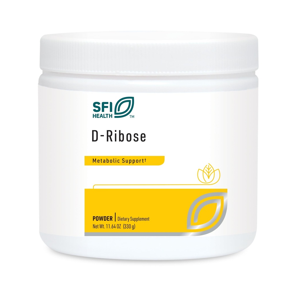 Klaire Labs SFI Health D- Ribose Powder - Energi Metabolisme & Kardiovaskulær Support - Hypoallergen D- Ribose tillæg med naturlige, Mild Sweet Taste - Bland i vand eller juice (300g / 10.58oz)
