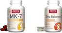 Jarrow Formulas MK- 7 90 mcg - Bioactive Form of Vitamin K2 & Zink Balance 15 mg - 100 Servere (Veggie Caps) - Inkluderer kobber