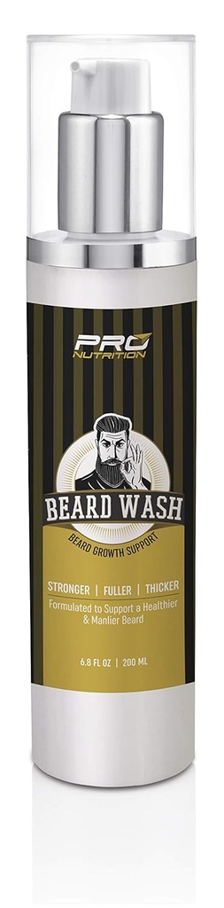 Beard Growth Shampoo & Wash- Stimulerer & Reparerer ny folkevækst. Grow Stronger, Thicker, Fuller, Længere, Healthier Beard & Mustache Hår.