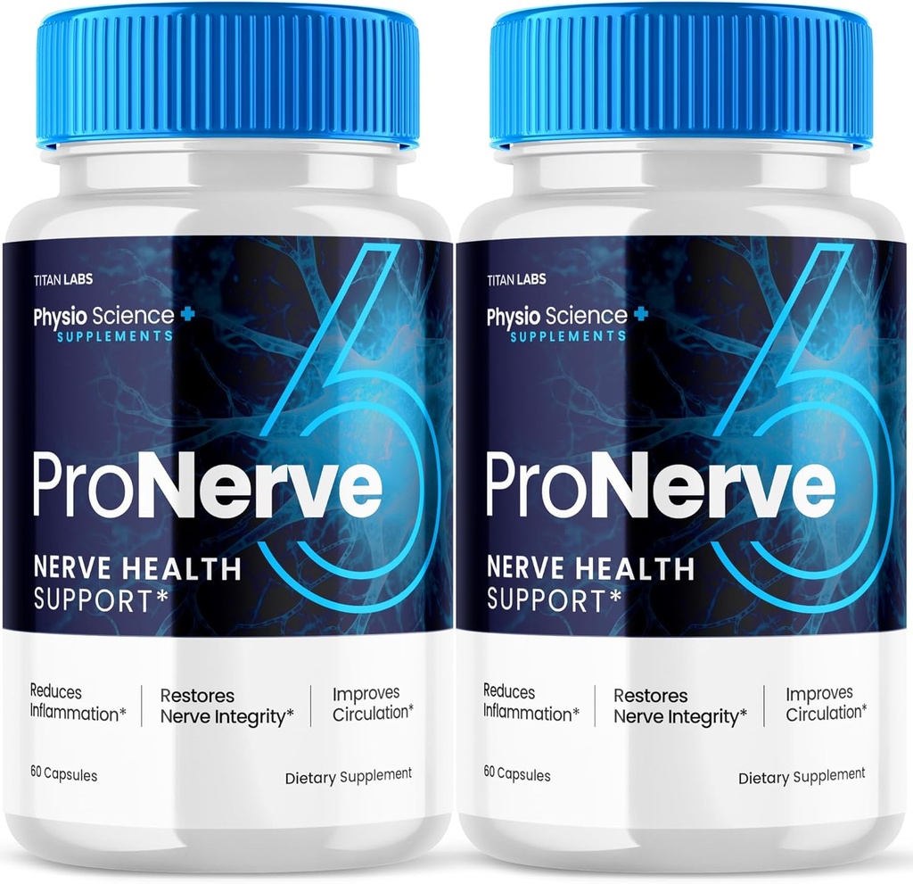 (2 Pack) Pro Nerve 6 Kapsler Advanced Nerve Health Support, Pro Nerve 6 Kosttilskud Kapsler ProNerve Advanced Formel Nerve Support Mænd Kvinder Optimal Health Support (120 Kapsler)