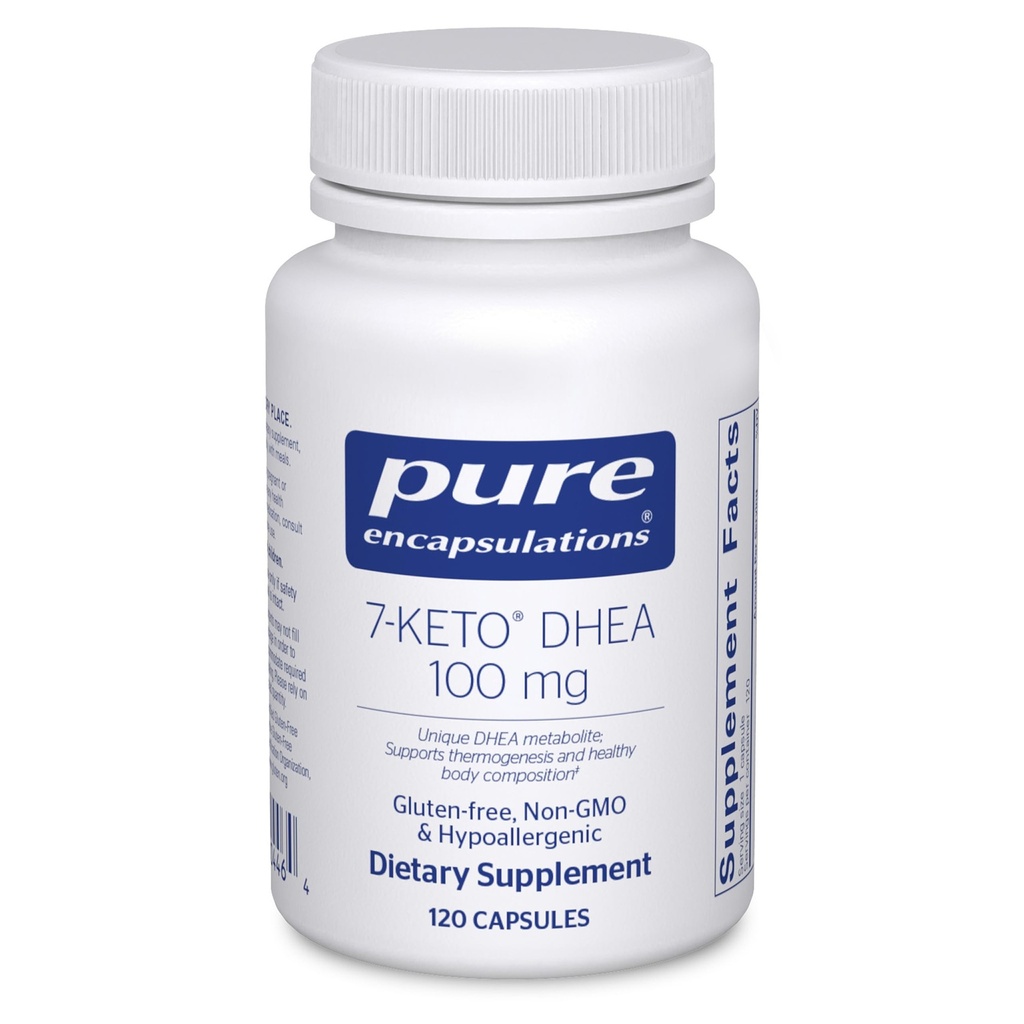 Ren indkapsling 7- Keto DHEA 100 mg 1 124; Unique DHEA Metabolite Supplement til støtte Termogenese og sund krop Sammensætning *