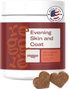 Reggie Skin & Coat Kosttilskud til hunde; Omega-3 Fish Oil & Vitamin E for Itchy Skin Relief, Shedding & Shiny Coat Meat 124; Natural Dog Skin & Coat Chews Meat 124; Vet- Godkendte & Made i USA Meat 124; 60 Soft Chews